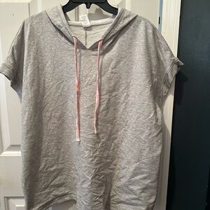 Lane Bryant ( LIVI collection) short sleeve gray hoodie